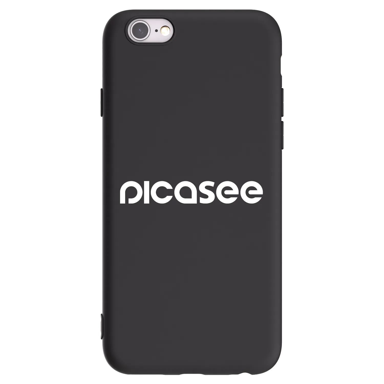 Picasee Μαύρη θήκη σιλικόνης για Apple iPhone 6/6S - Picasee - new logo - white