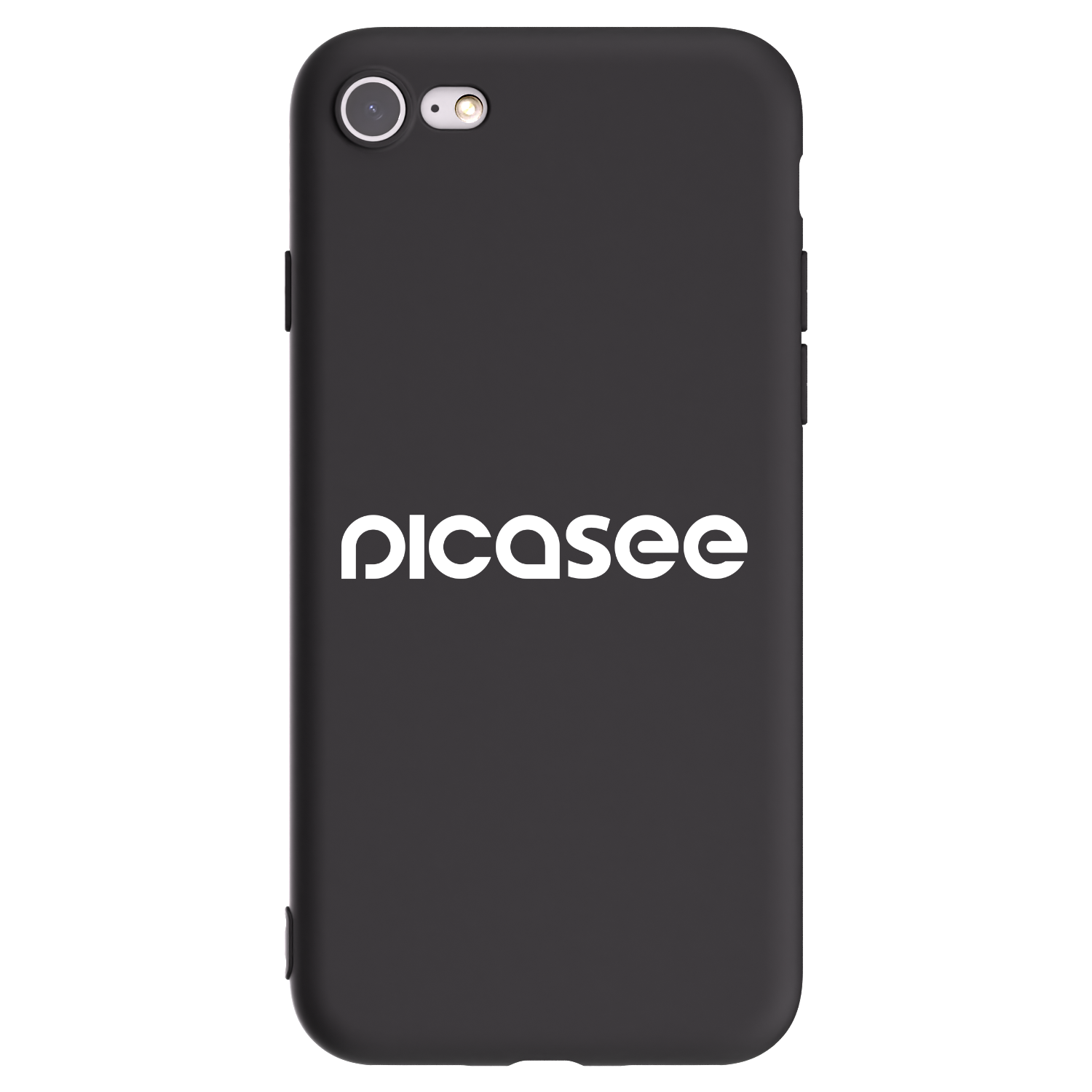 Picasee Μαύρη θήκη σιλικόνης για Apple iPhone 8 - Picasee - new logo - white