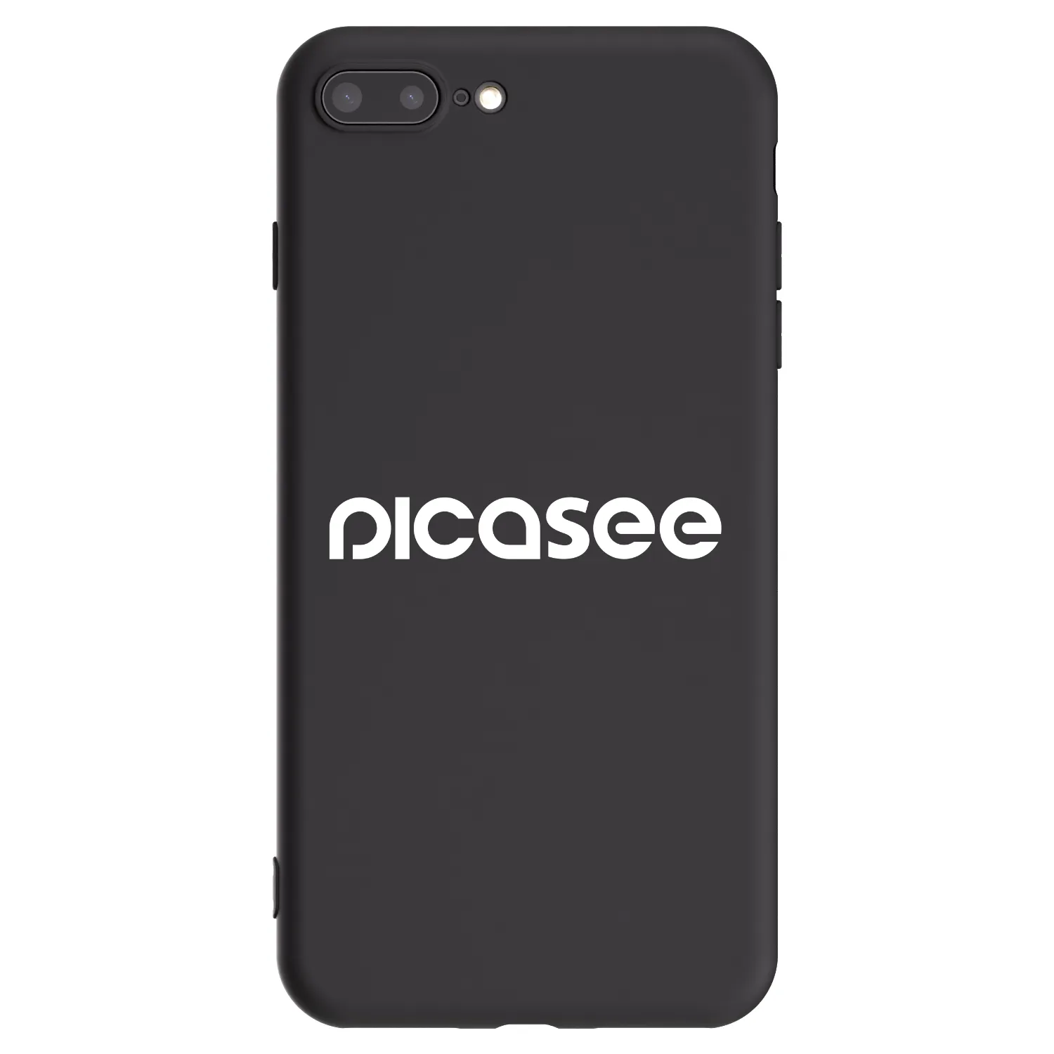 Picasee Μαύρη θήκη σιλικόνης για Apple iPhone 7 Plus - Picasee - new logo - white