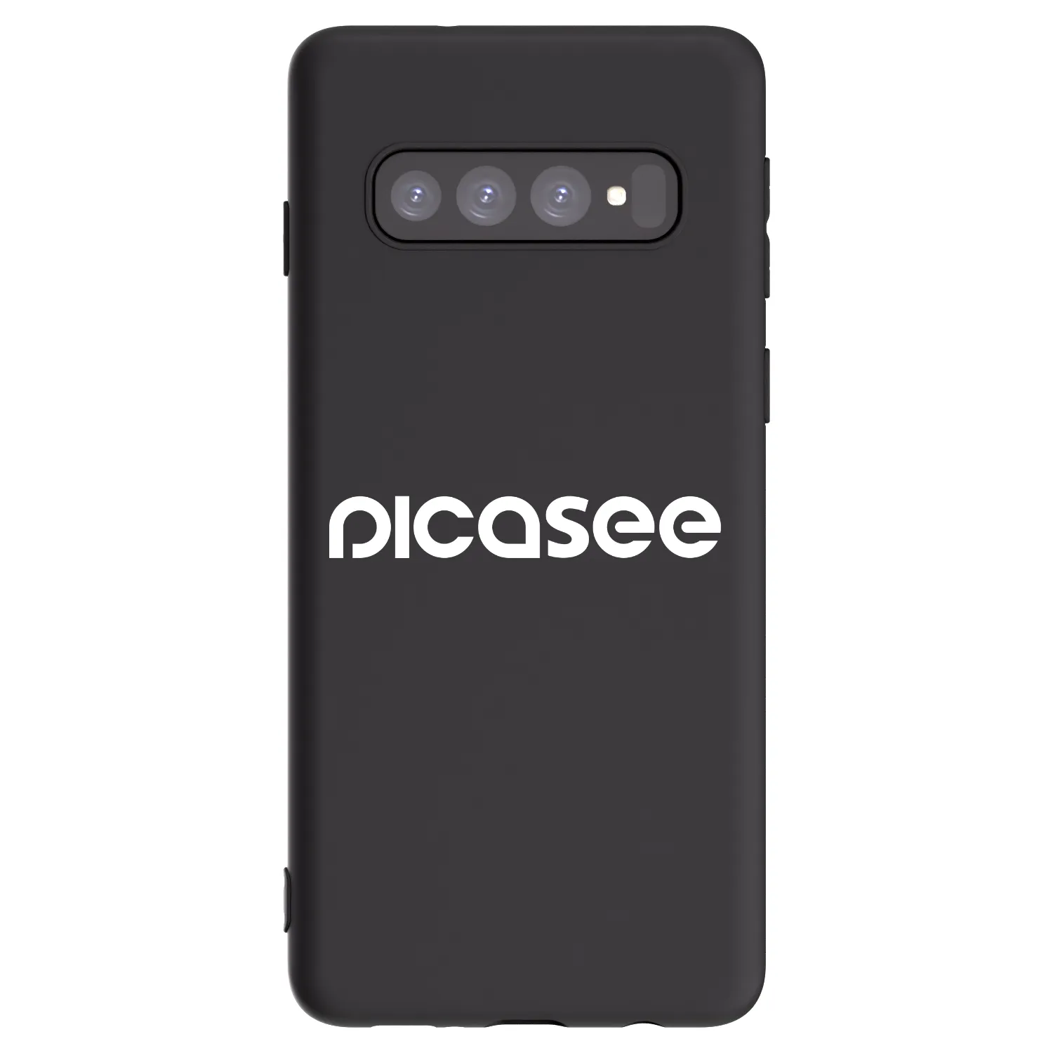 Picasee Μαύρη θήκη σιλικόνης για Samsung Galaxy S10 G973 - Picasee - new logo - white