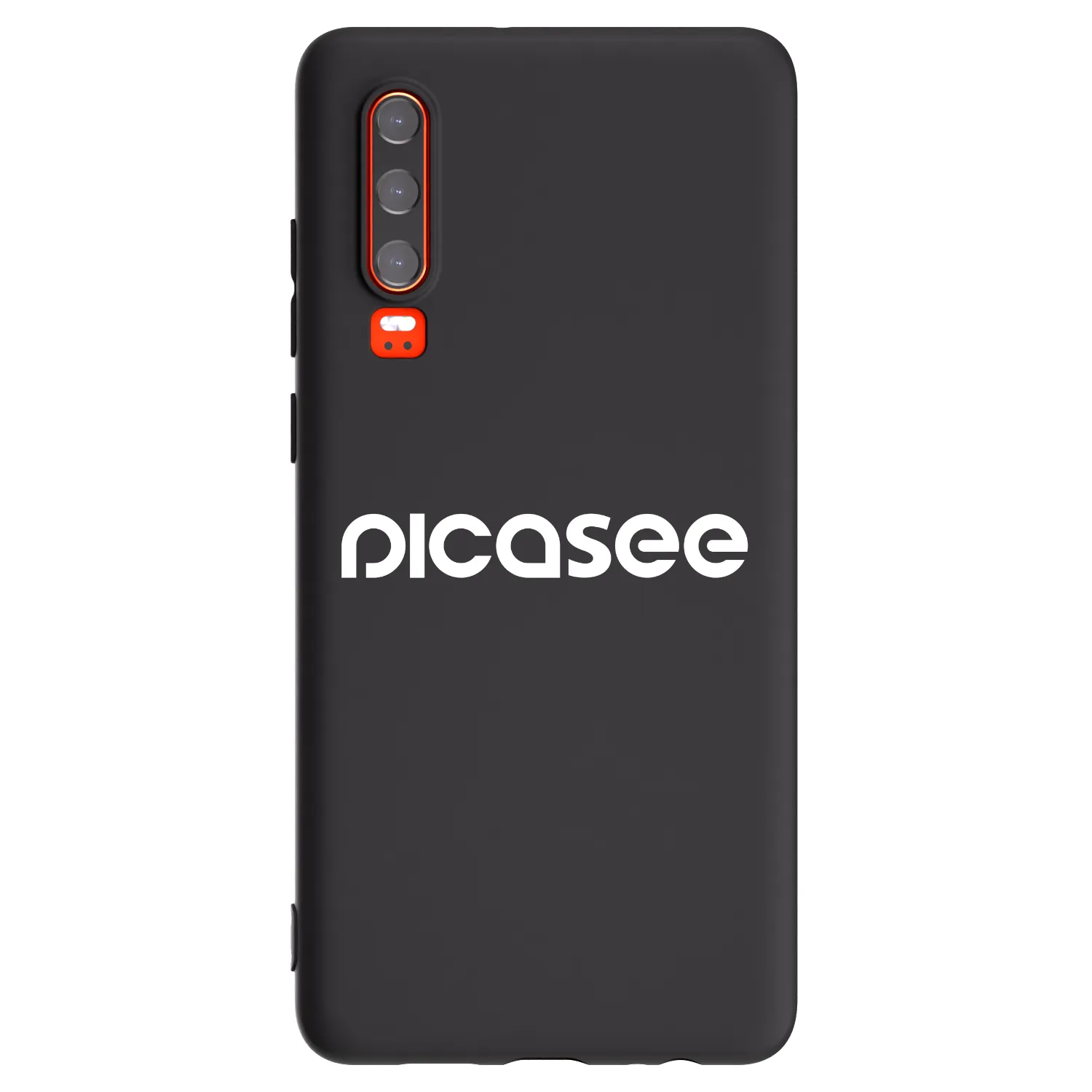 Picasee Μαύρη θήκη σιλικόνης για Huawei P30 - Picasee - new logo - white