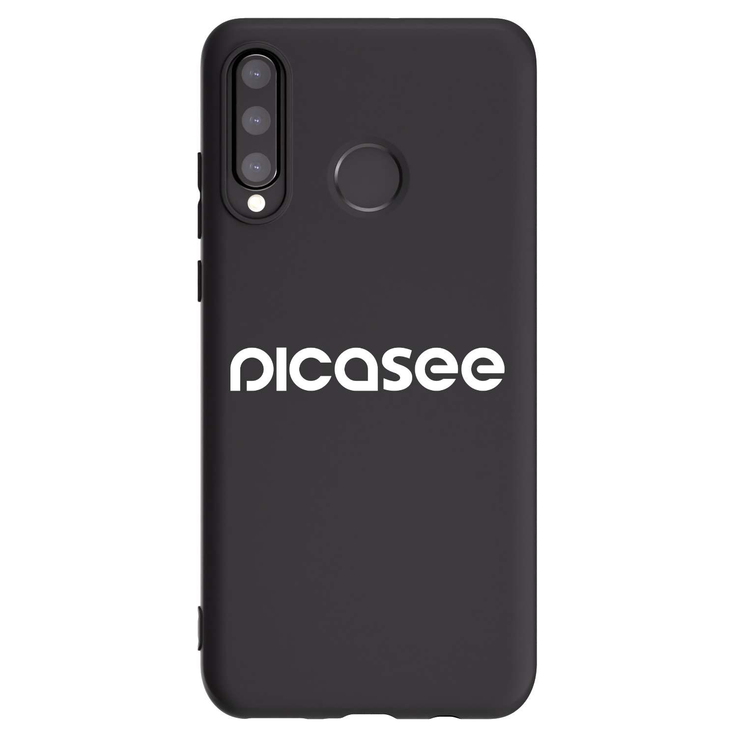 Picasee Μαύρη θήκη σιλικόνης για Huawei P30 Lite - Picasee - new logo - white