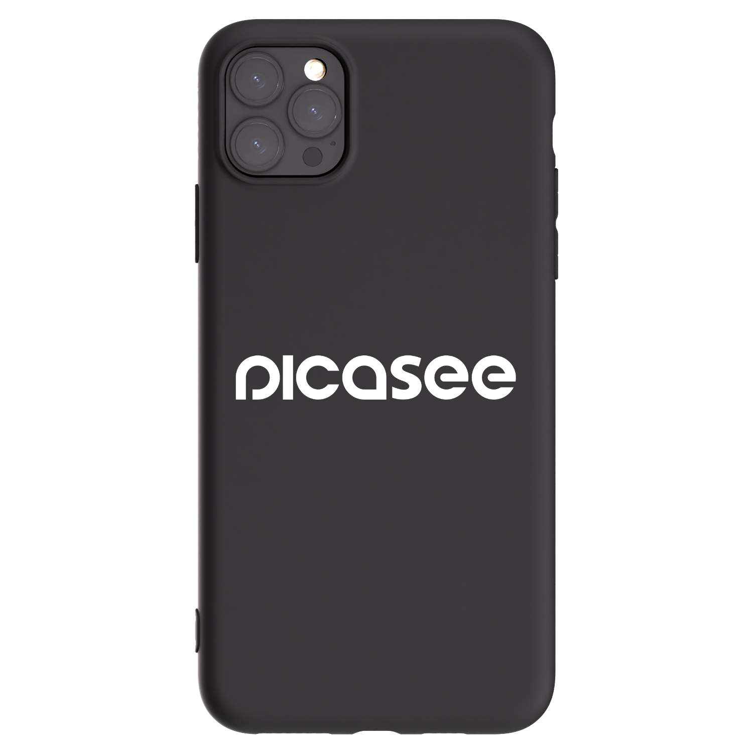 Picasee Μαύρη θήκη σιλικόνης για Apple iPhone 11 Pro Max - Picasee - new logo - white