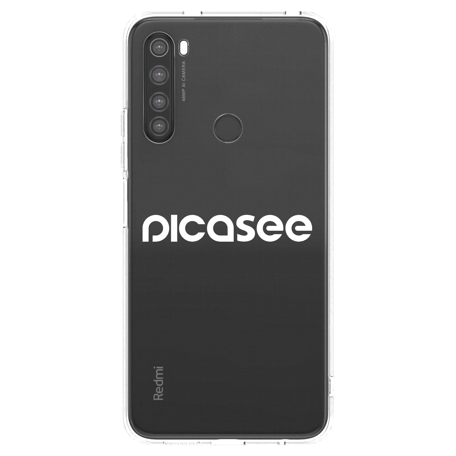 Picasee διαφανής θήκη σιλικόνης Xiaomi Redmi Note 8 - Picasee - new logo - white