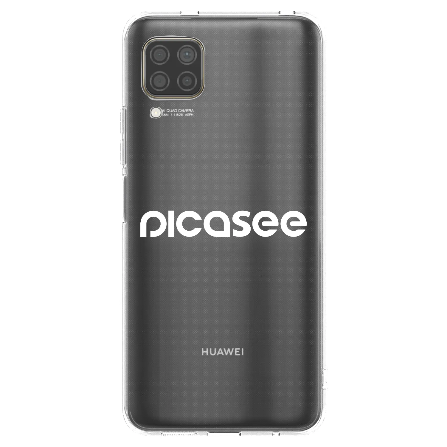 Picasee διαφανής θήκη σιλικόνης Huawei P40 Lite - Picasee - new logo - white