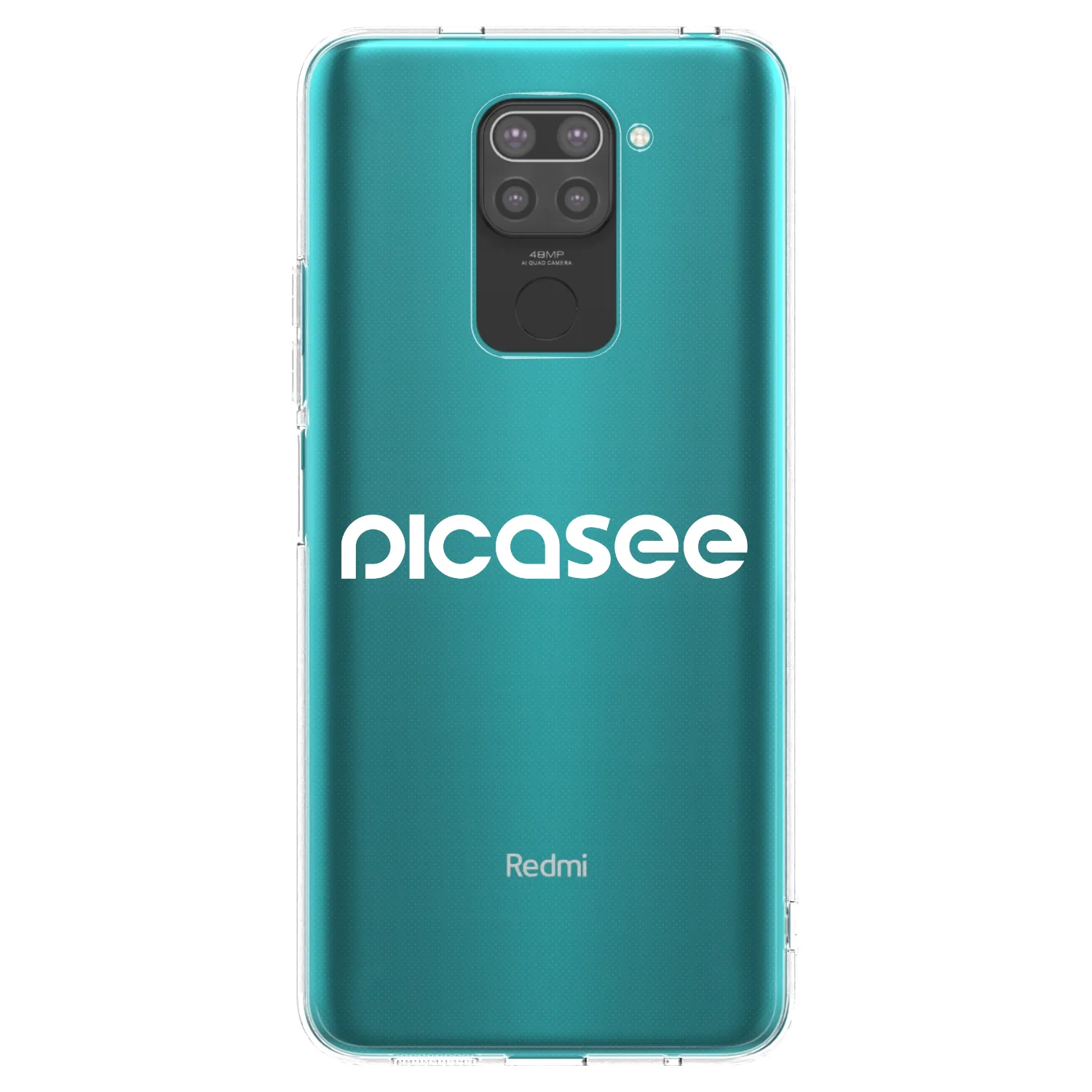 Picasee Μαύρη θήκη σιλικόνης για Xiaomi Redmi Note 9 - Picasee - new logo - white