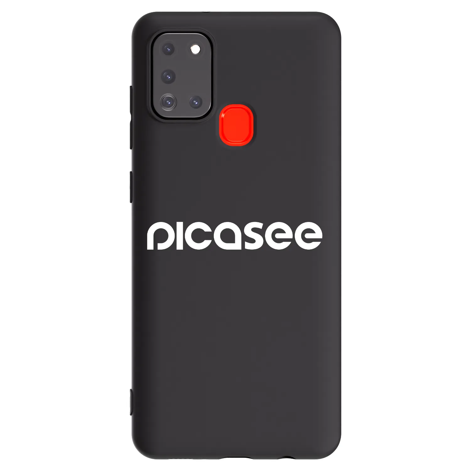 Picasee Μαύρη θήκη σιλικόνης για Samsung Galaxy A21s - Picasee - new logo - white