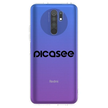 Picasee διαφανής θήκη σιλικόνης Xiaomi Redmi 9 - Picasee - new logo - black