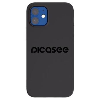Picasee Μαύρη θήκη σιλικόνης για Apple iPhone 12 mini - Picasee - new logo - black