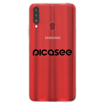 Picasee διαφανής θήκη σιλικόνης Samsung Galaxy A20s - Picasee - new logo - black