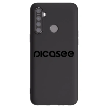 Picasee Μαύρη θήκη σιλικόνης για Realme 5 - Picasee - new logo - black