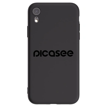 Picasee Μαύρη θήκη σιλικόνης για Apple iPhone XR - Picasee - new logo - black