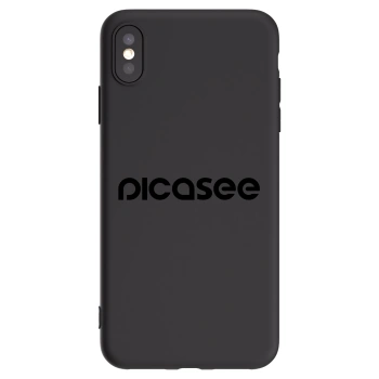 Picasee Μαύρη θήκη σιλικόνης για Apple iPhone XS Max - Picasee - new logo - black
