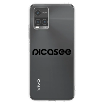 Picasee διαφανής θήκη σιλικόνης Vivo Y33s - Picasee - new logo - black