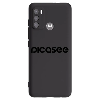 Picasee Μαύρη θήκη σιλικόνης για Motorola Moto G60 - Picasee - new logo - black