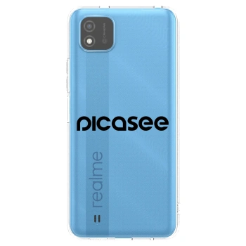 Picasee διαφανής θήκη σιλικόνης Realme C11 (2021) - Picasee - new logo - black