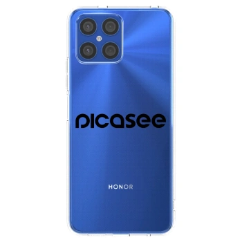 Picasee διαφανής θήκη σιλικόνης Honor X8 4G - Picasee - new logo - black
