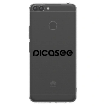 Picasee διαφανής θήκη σιλικόνης Huawei P Smart - Picasee - new logo - black