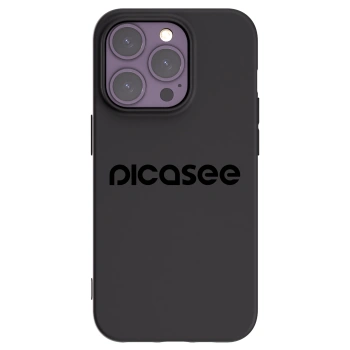 Picasee Μαύρη θήκη σιλικόνης για Apple iPhone 14 Pro - Picasee - new logo - black