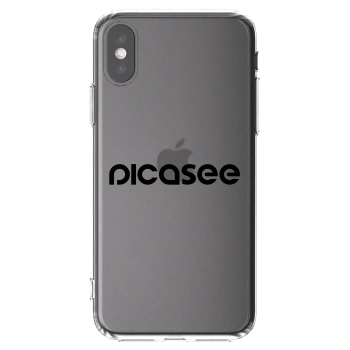 Picasee διαφανής θήκη σιλικόνης Apple iPhone X/XS - Picasee - new logo - black