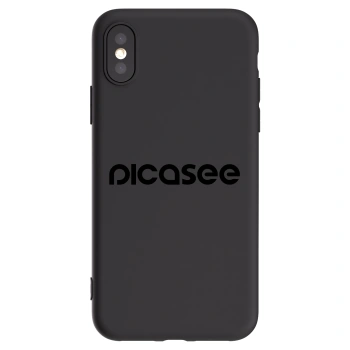Picasee Μαύρη θήκη σιλικόνης για Apple iPhone X/XS - Picasee - new logo - black