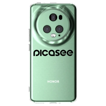Picasee διαφανής θήκη σιλικόνης Honor Magic5 Pro - Picasee - new logo - black