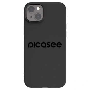 Picasee Μαύρη θήκη σιλικόνης για Apple iPhone 15 Plus - Picasee - new logo - black