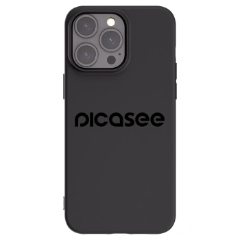 Picasee Μαύρη θήκη σιλικόνης για Apple iPhone 15 Pro Max - Picasee - new logo - black