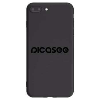 Picasee Μαύρη θήκη σιλικόνης για Apple iPhone 7 Plus - Picasee - new logo - black