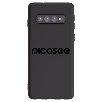 Picasee Μαύρη θήκη σιλικόνης για Samsung Galaxy S10 G973 - Picasee - new logo - black