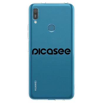 Picasee διαφανής θήκη σιλικόνης Huawei Y7 2019 - Picasee - new logo - black