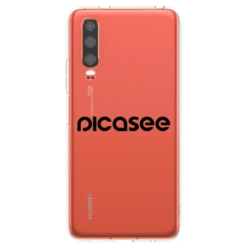 Picasee διαφανής θήκη σιλικόνης Huawei P30 - Picasee - new logo - black