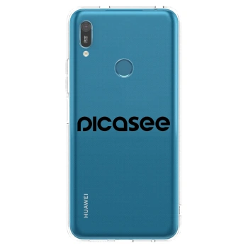 Picasee διαφανής θήκη σιλικόνης Huawei Y6 2019 - Picasee - new logo - black