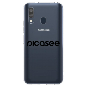 Picasee διαφανής θήκη σιλικόνης Samsung Galaxy A40 A405F - Picasee - new logo - black