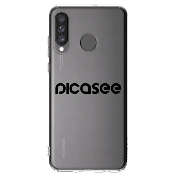 Picasee διαφανής θήκη σιλικόνης Huawei P30 Lite - Picasee - new logo - black