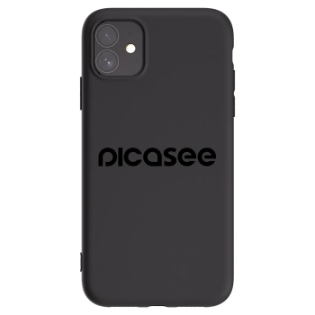 Picasee Μαύρη θήκη σιλικόνης για Apple iPhone 11 - Picasee - new logo - black