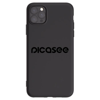 Picasee Μαύρη θήκη σιλικόνης για Apple iPhone 11 Pro Max - Picasee - new logo - black