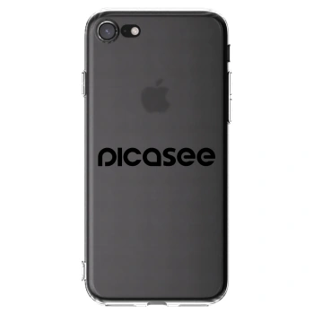 Picasee διαφανής θήκη σιλικόνης Apple iPhone 8 - Picasee - new logo - black