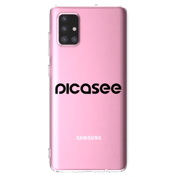 Picasee διαφανής θήκη σιλικόνης Samsung Galaxy A71 A715F - Picasee - new logo - black