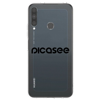 Picasee διαφανής θήκη σιλικόνης Huawei P40 Lite E - Picasee - new logo - black