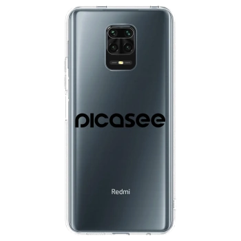 Picasee διαφανής θήκη σιλικόνης Xiaomi Redmi Note 9 Pro - Picasee - new logo - black