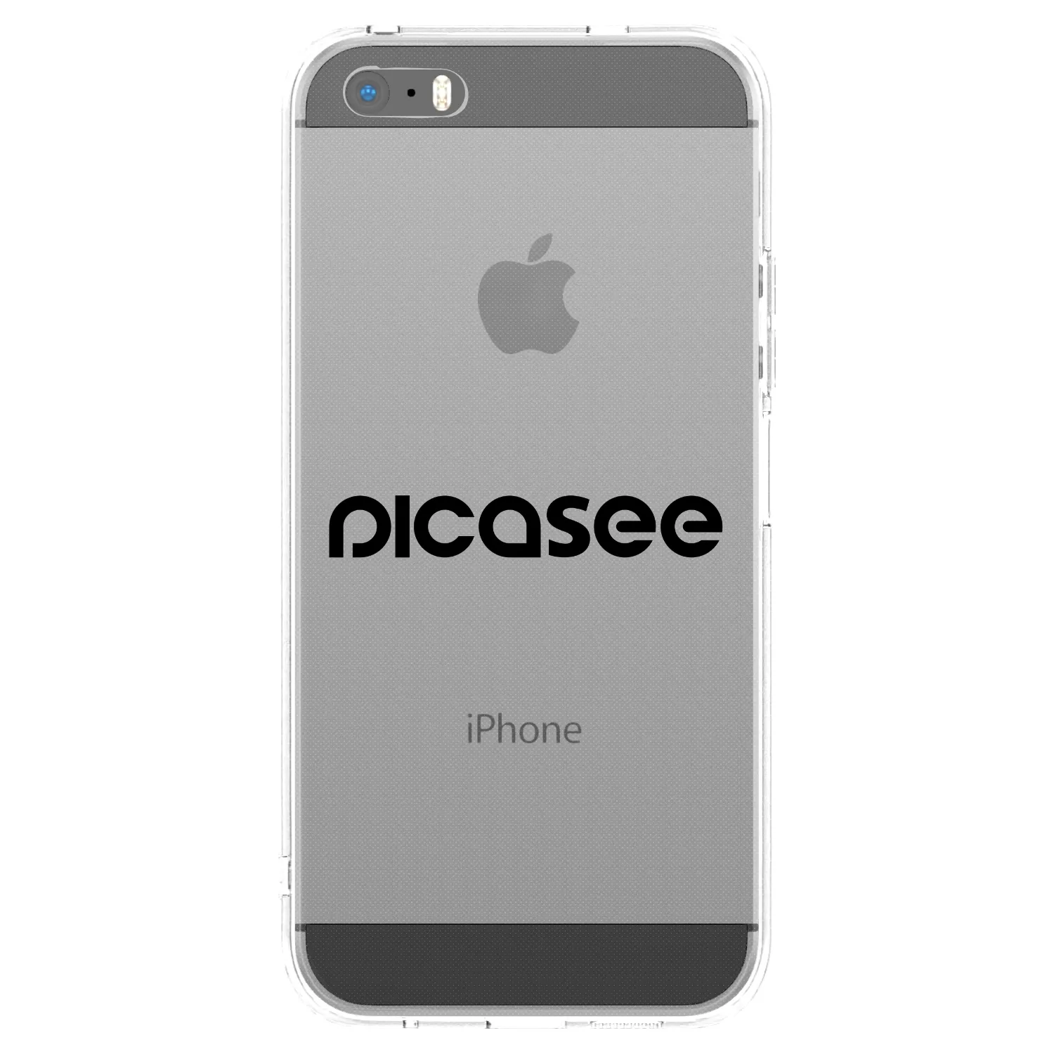 Picasee διαφανής θήκη σιλικόνης Apple iPhone 5/5S/SE - Picasee - new logo - black
