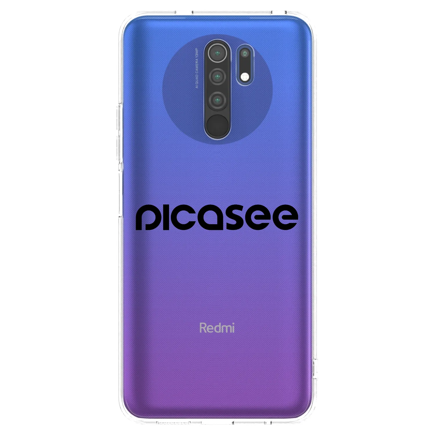 Picasee διαφανής θήκη σιλικόνης Xiaomi Redmi 9 - Picasee - new logo - black