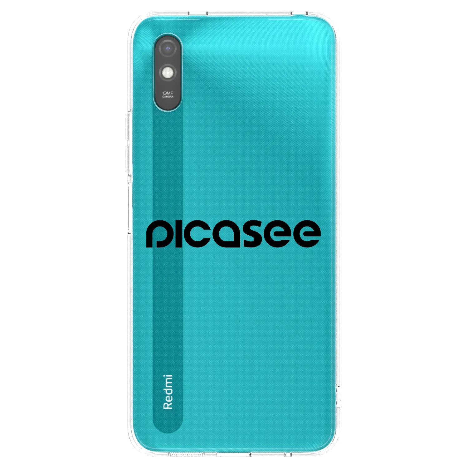 Picasee Μαύρη θήκη σιλικόνης για Xiaomi Redmi 9A - Picasee - new logo - black