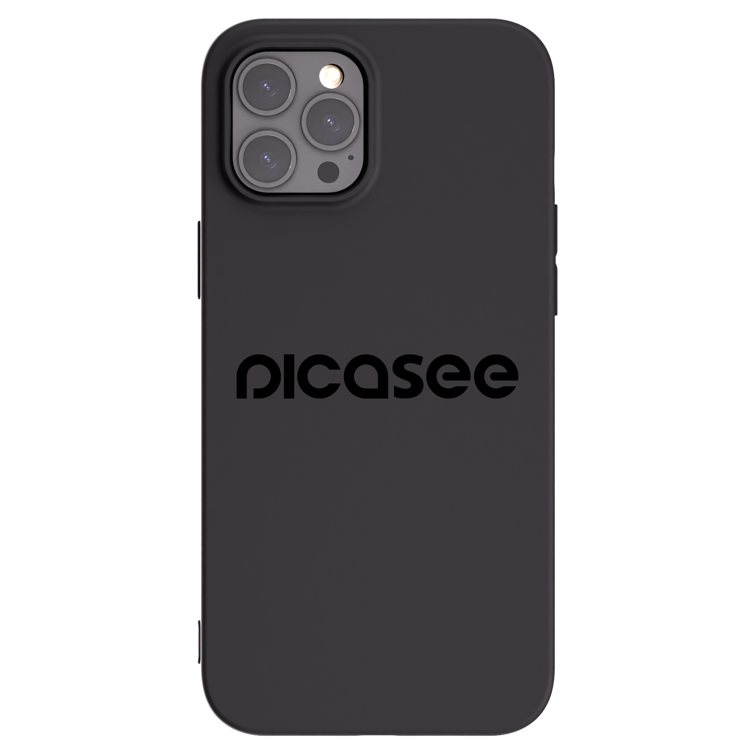 Picasee Μαύρη θήκη σιλικόνης για Apple iPhone 12 Pro Max - Picasee - new logo - black