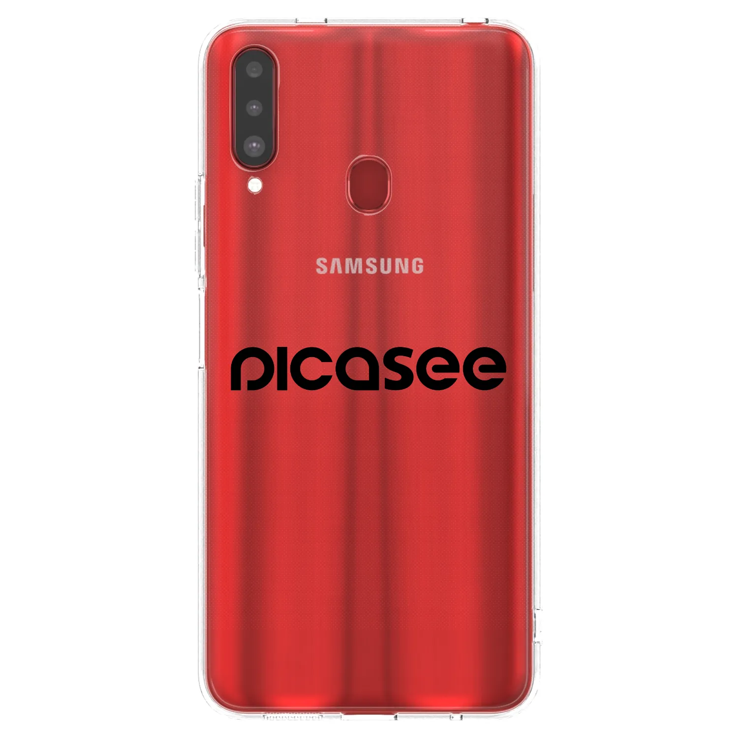 Picasee διαφανής θήκη σιλικόνης Samsung Galaxy A20s - Picasee - new logo - black