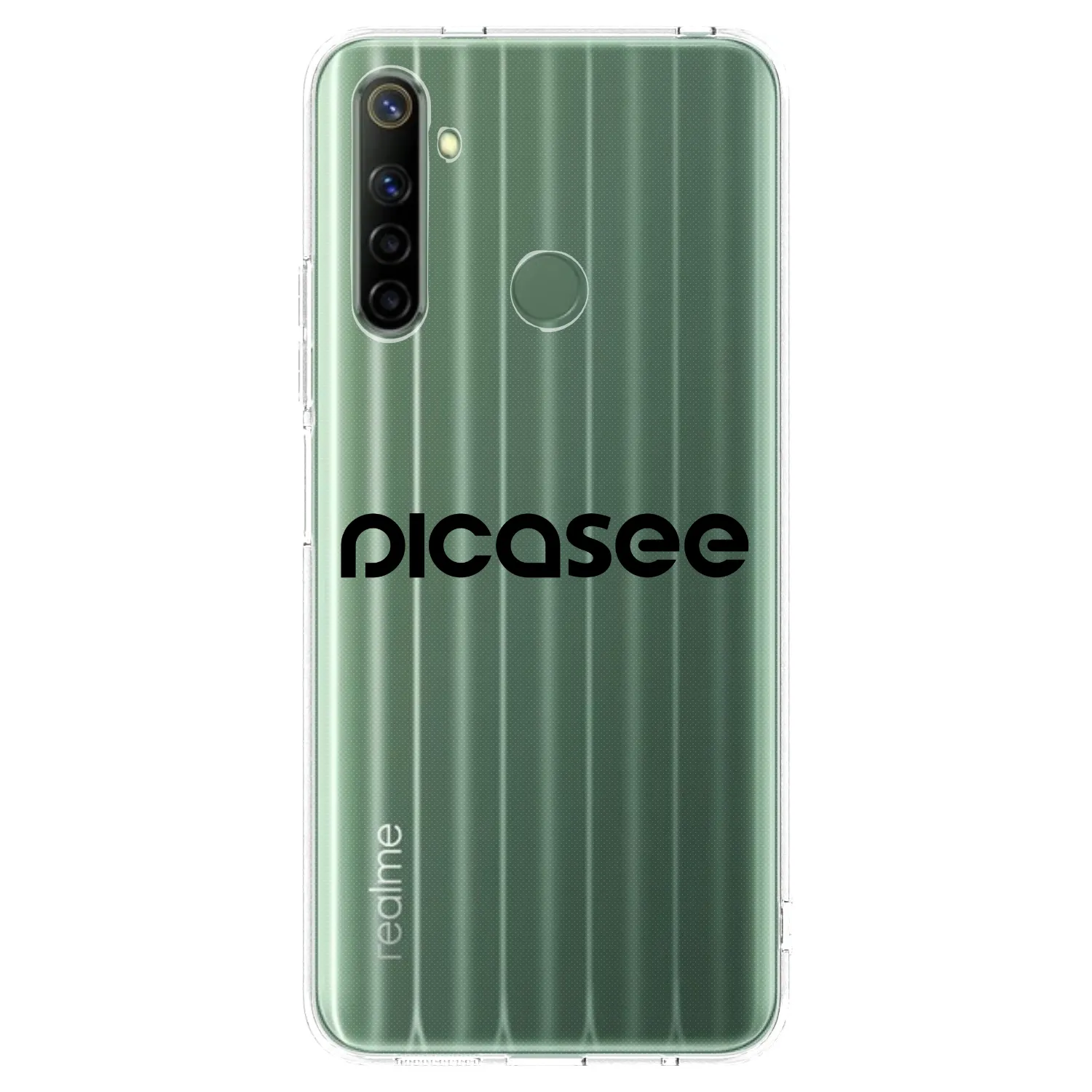 Picasee διαφανής θήκη σιλικόνης Realme 6i - Picasee - new logo - black
