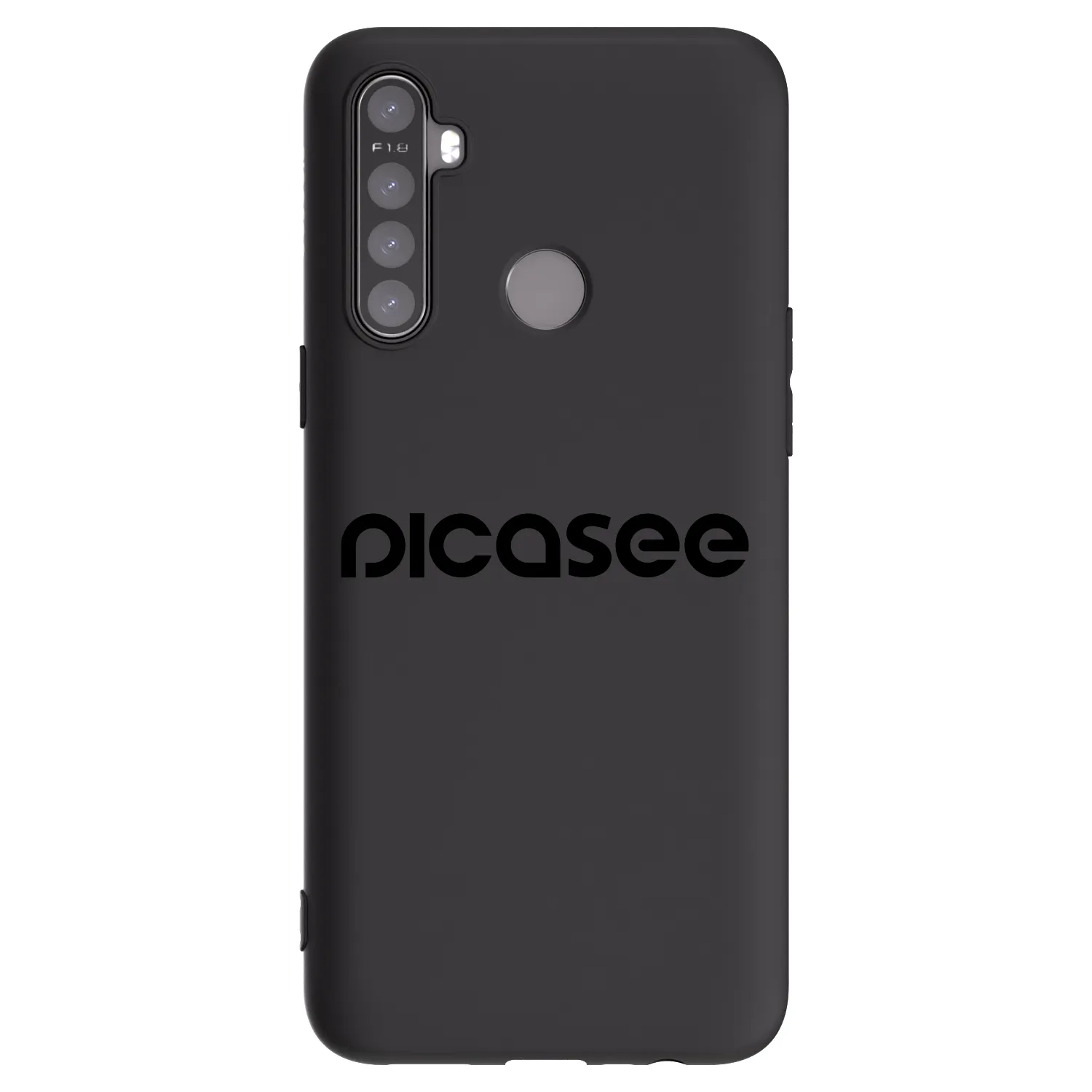 Picasee Μαύρη θήκη σιλικόνης για Realme 6i - Picasee - new logo - black
