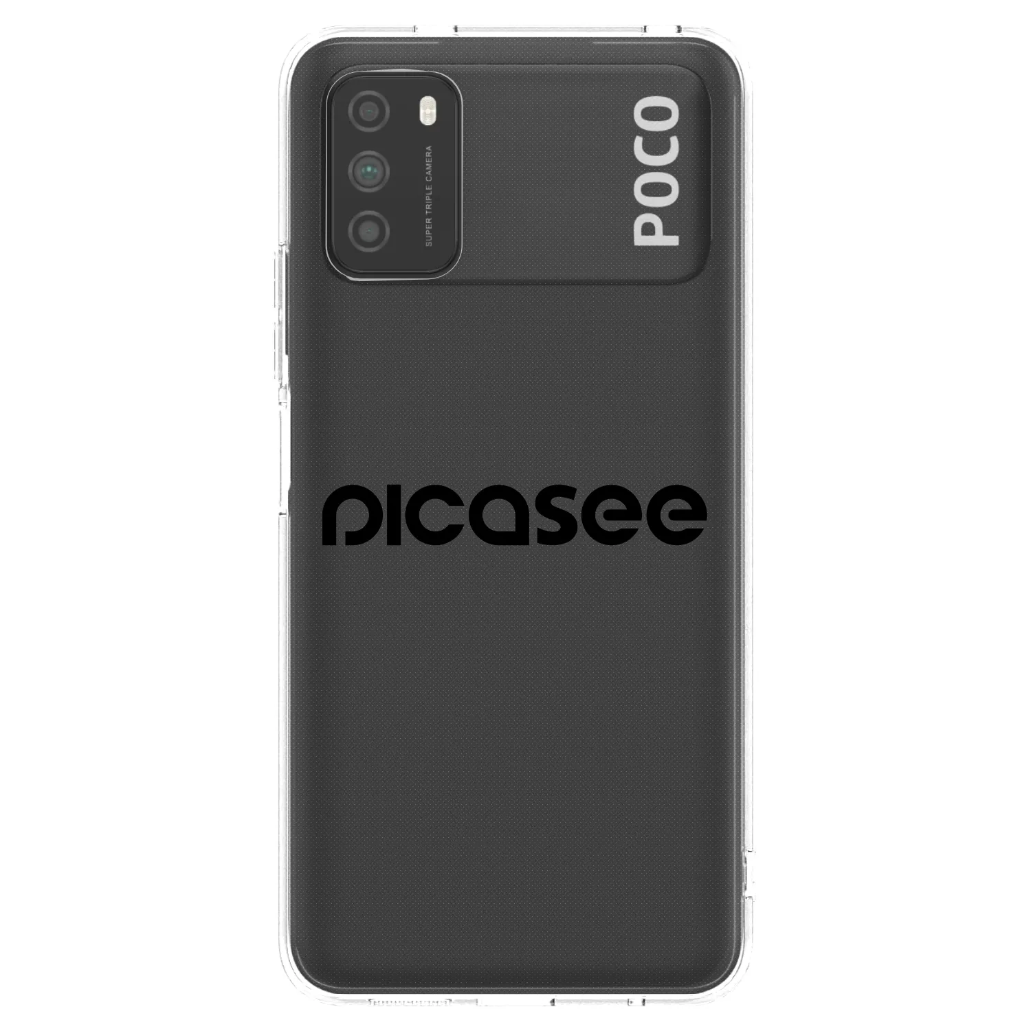 Picasee διαφανής θήκη σιλικόνης Xiaomi Poco M3 - Picasee - new logo - black