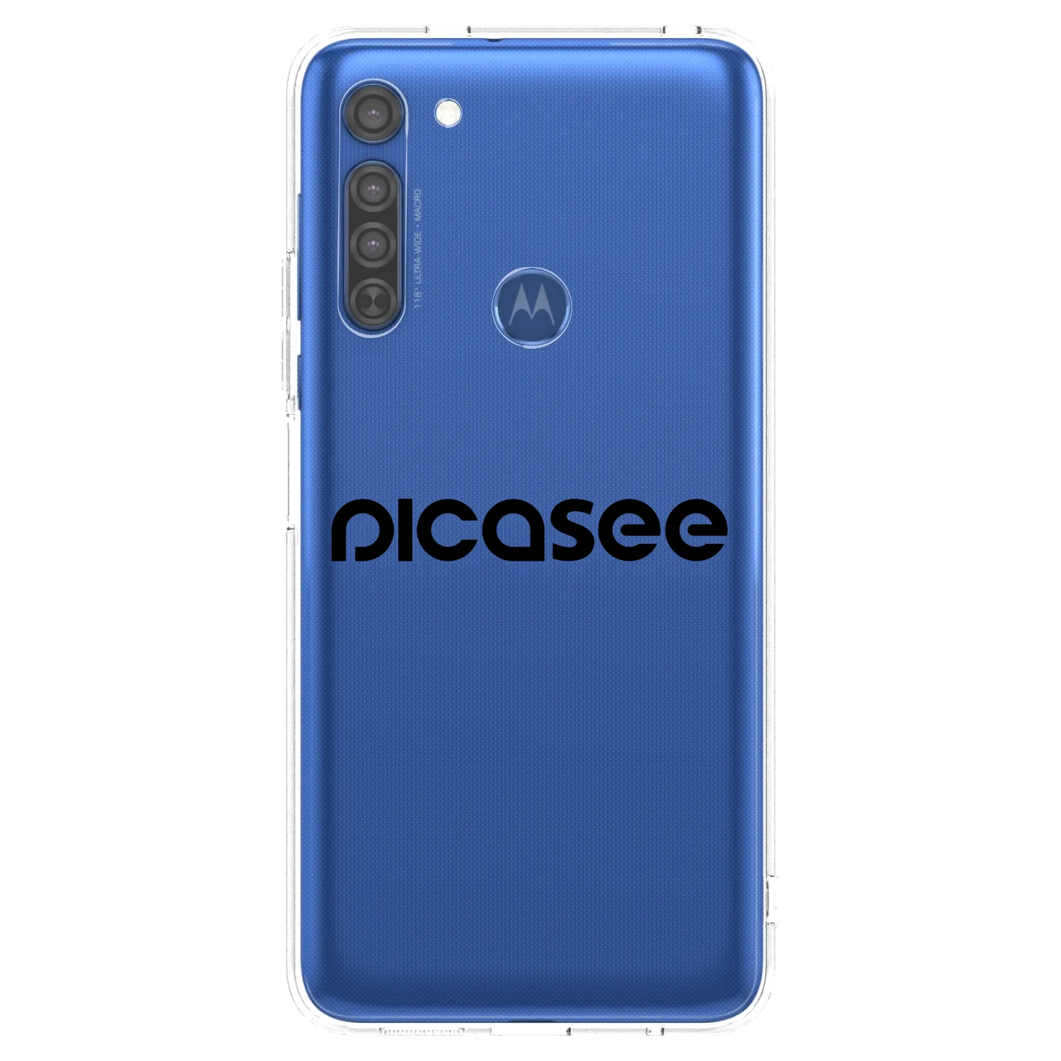 Picasee διαφανής θήκη σιλικόνης Motorola Moto G8 - Picasee - new logo - black